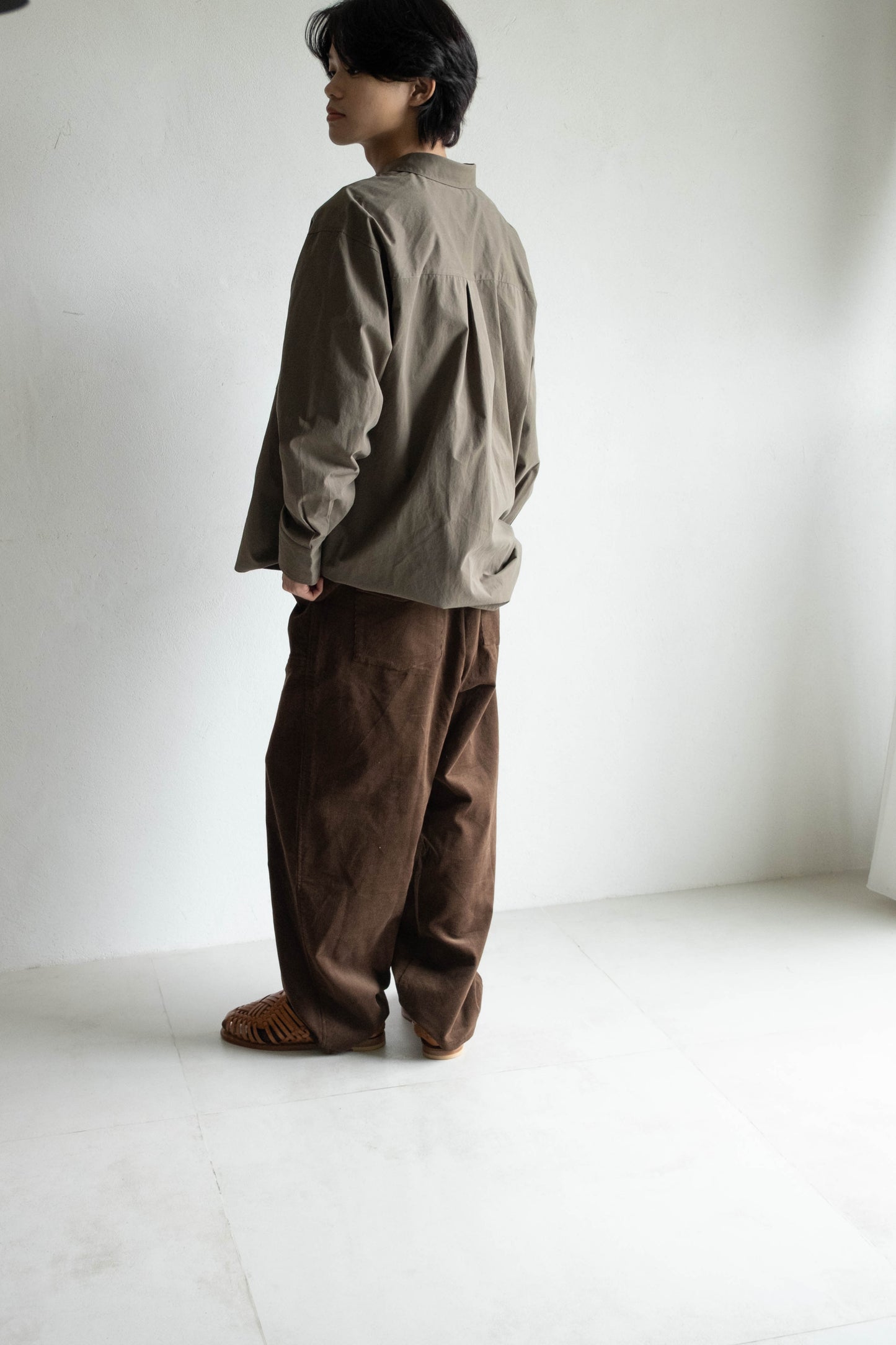 雙口袋日常襯衫 - 軍綠