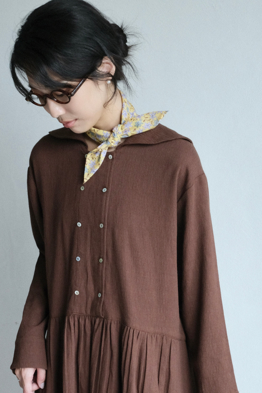 韓國印花純棉絲巾