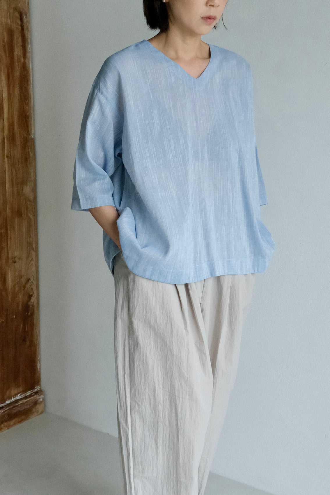 Unisex棉混紡打褶寬褲(5 colors)