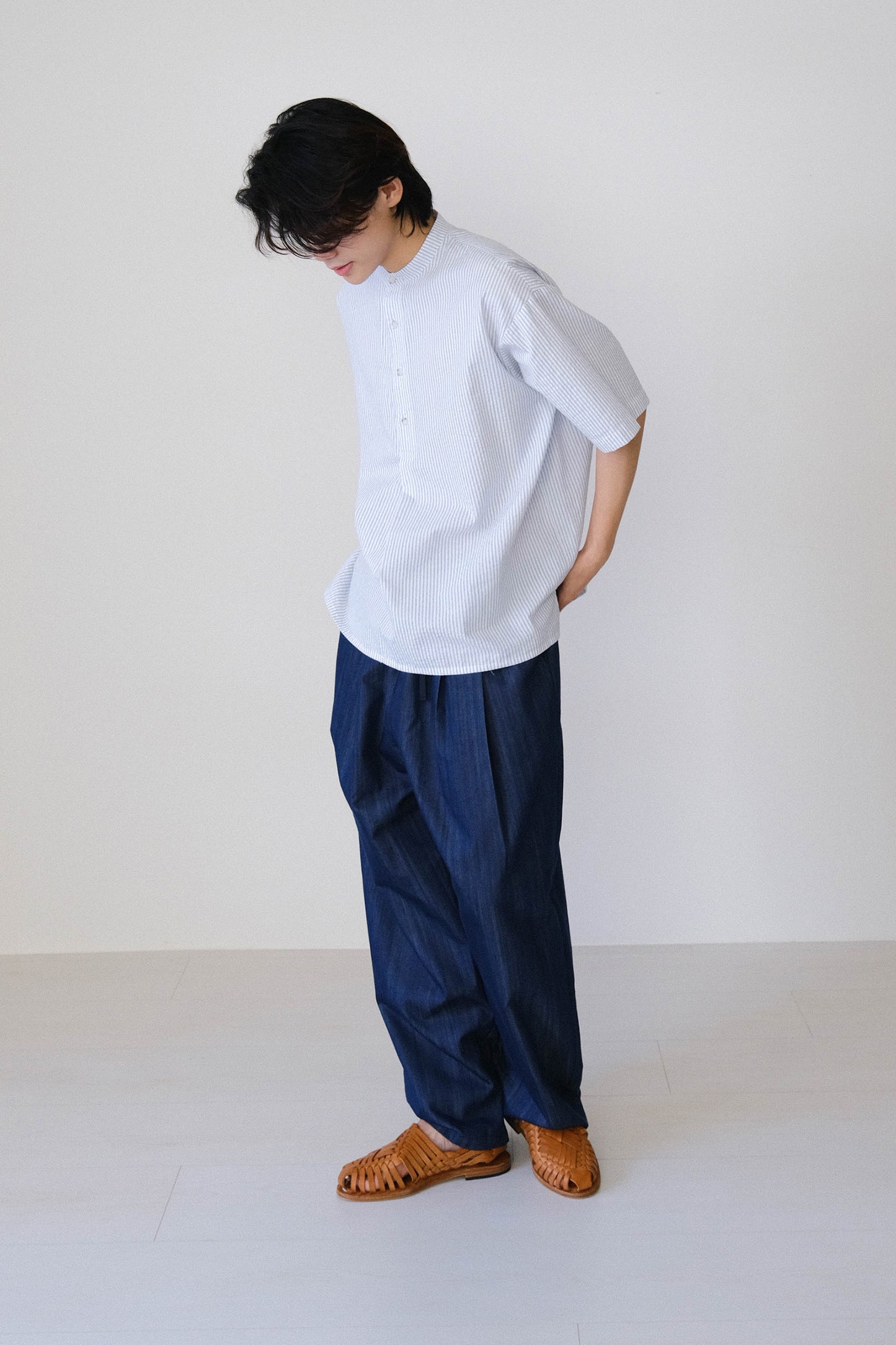 泡泡紗條紋襯衫 (3 colors)