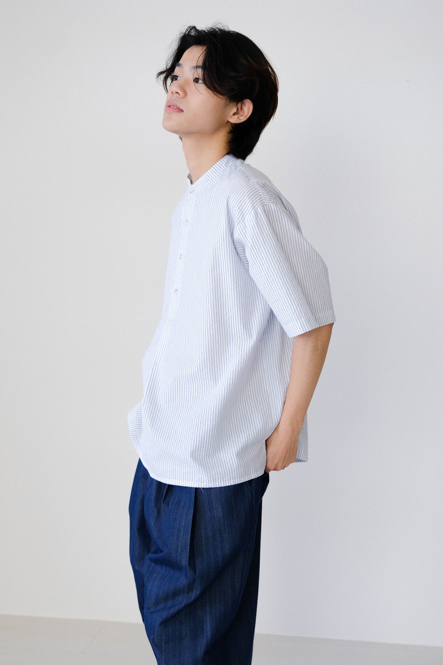 泡泡紗條紋襯衫 (3 colors)