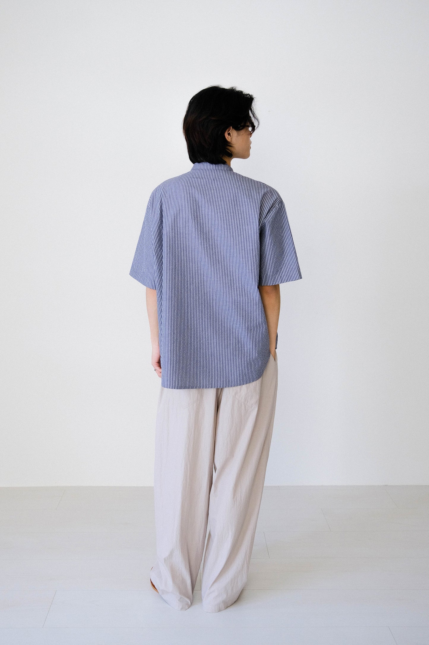 泡泡紗條紋襯衫 (3 colors)