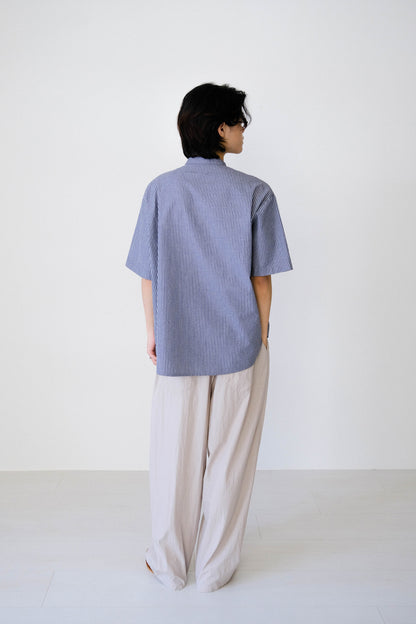 泡泡紗條紋襯衫 (3 colors)