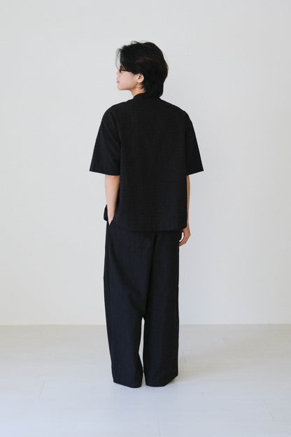 半開襟格紋上衣 (2 colors)