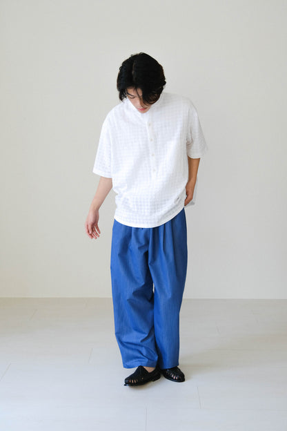 半開襟格紋上衣 (2 colors)