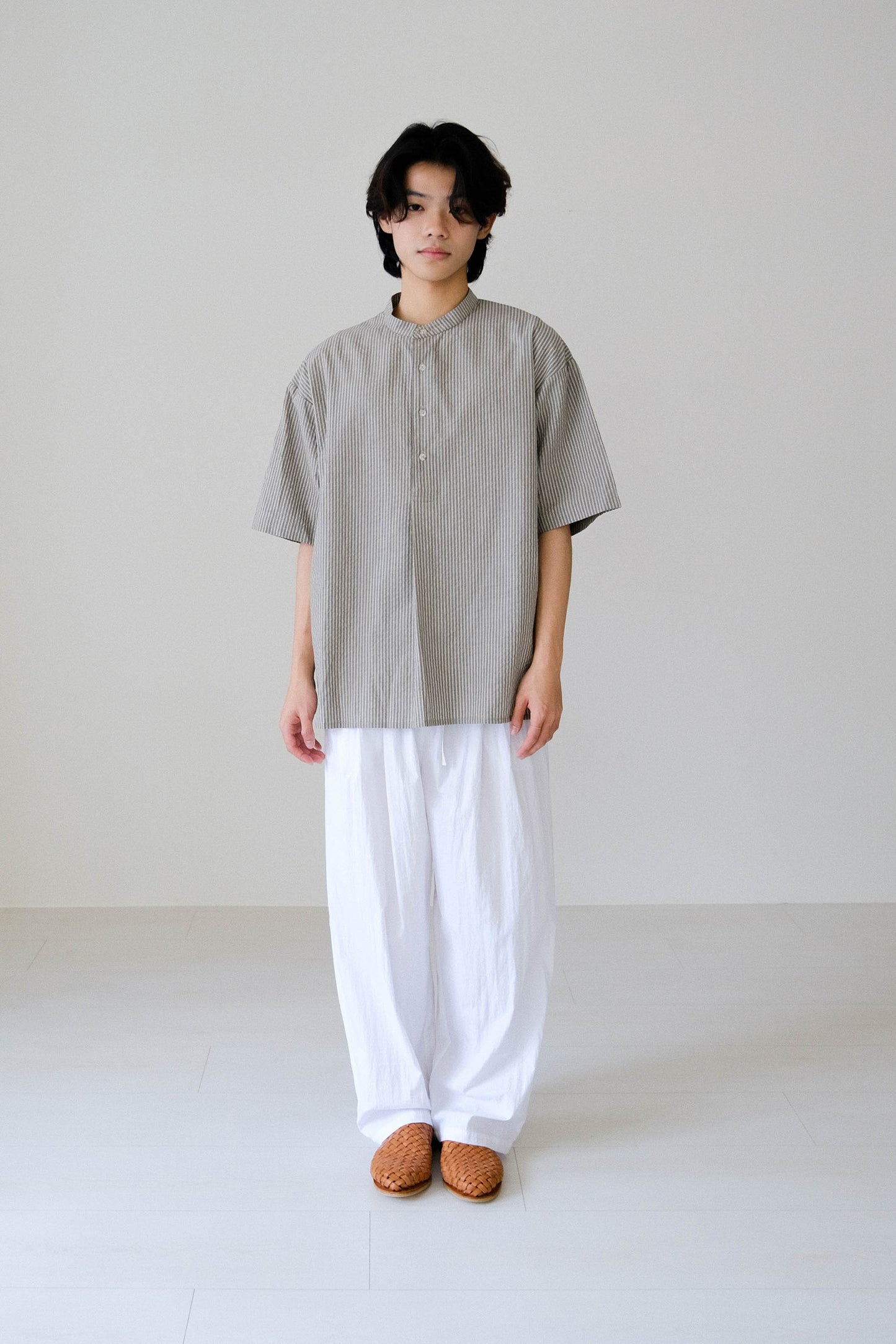 泡泡紗條紋襯衫 (3 colors)