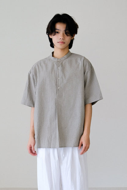 泡泡紗條紋襯衫 (3 colors)
