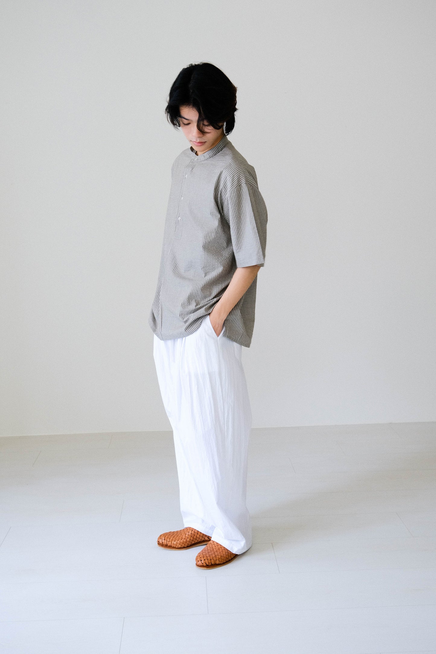 泡泡紗條紋襯衫 (3 colors)