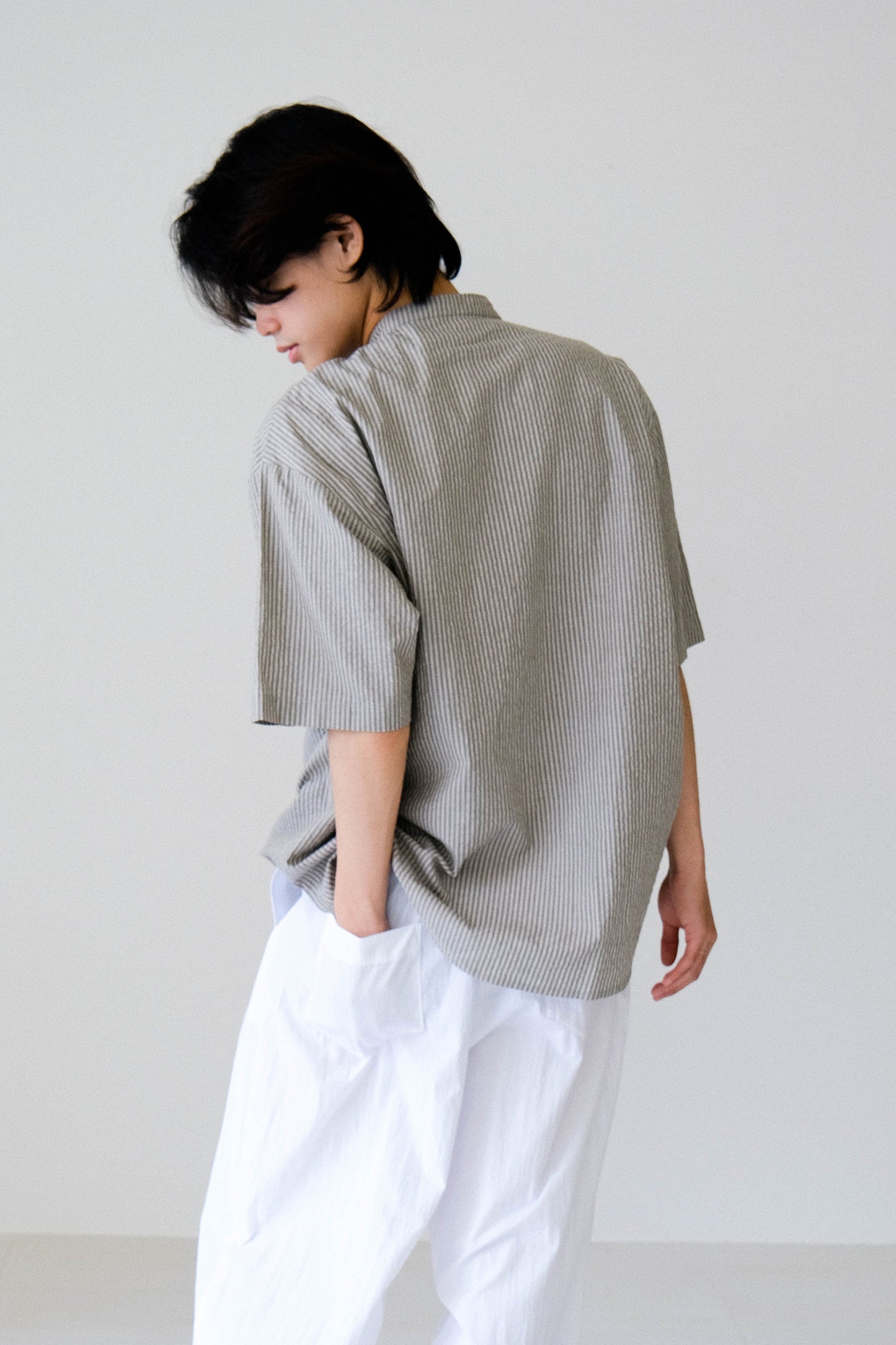 泡泡紗條紋襯衫 (3 colors)