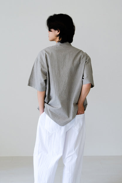 混紡打褶寬褲 (4 colors)