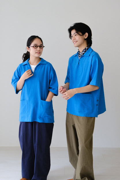 翻領側排扣上衣 (4 colors)