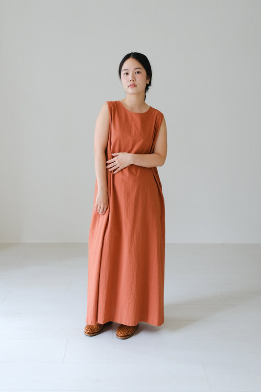 後開岔背心洋裝 (4 colors)