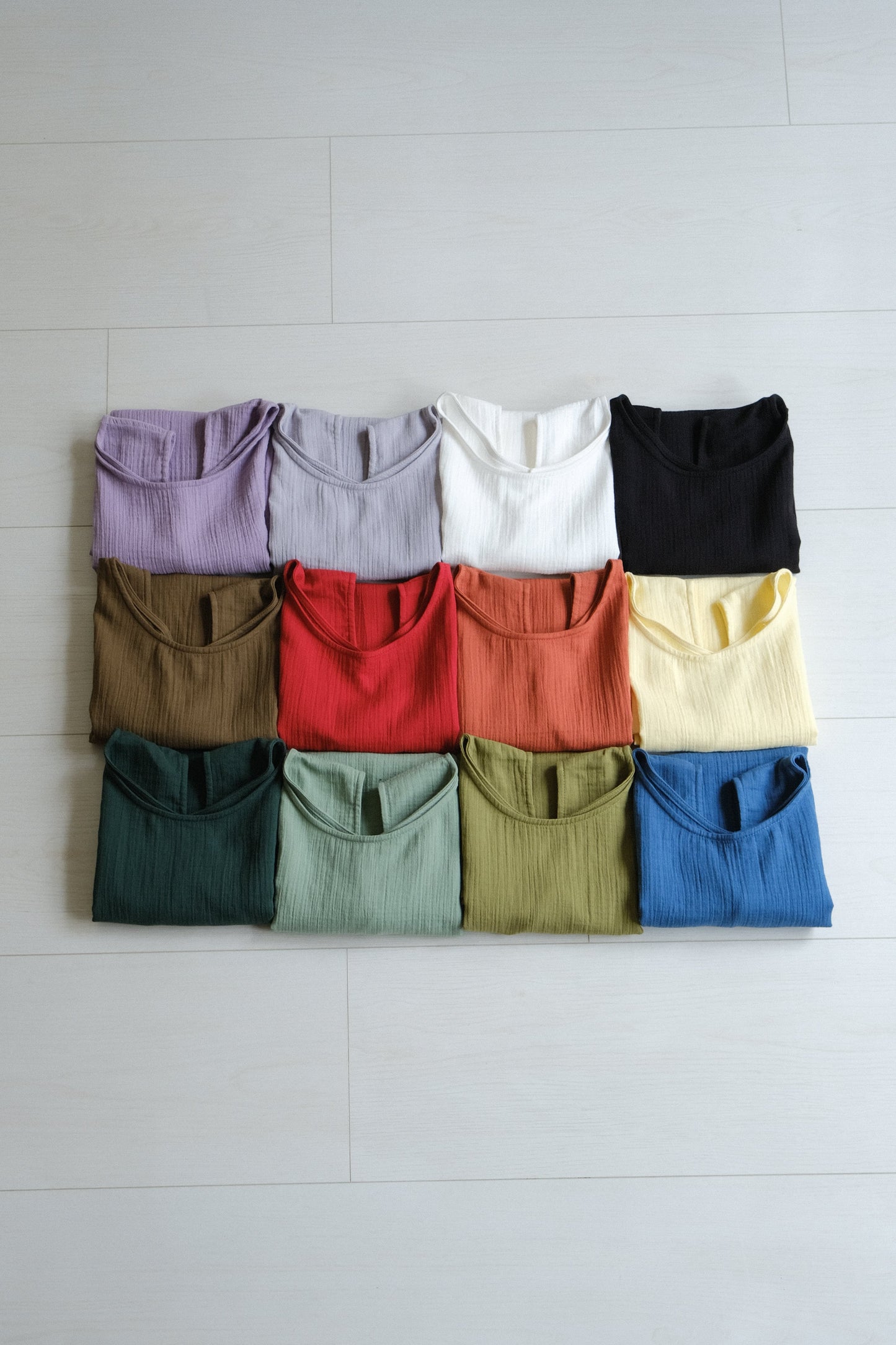 兩面穿棉紗背心(13 colors)