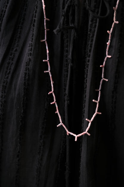stone necklace - long (pink)
