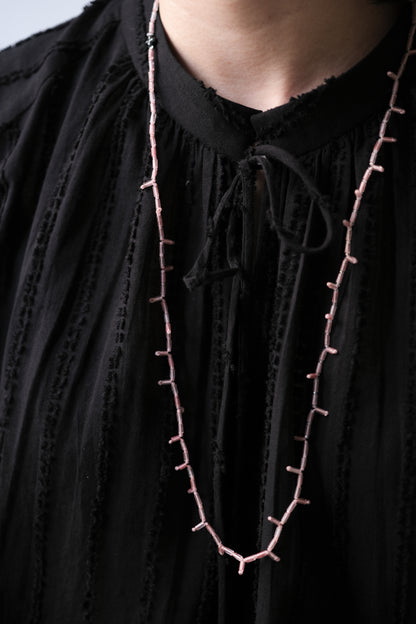 stone necklace - long (pink)