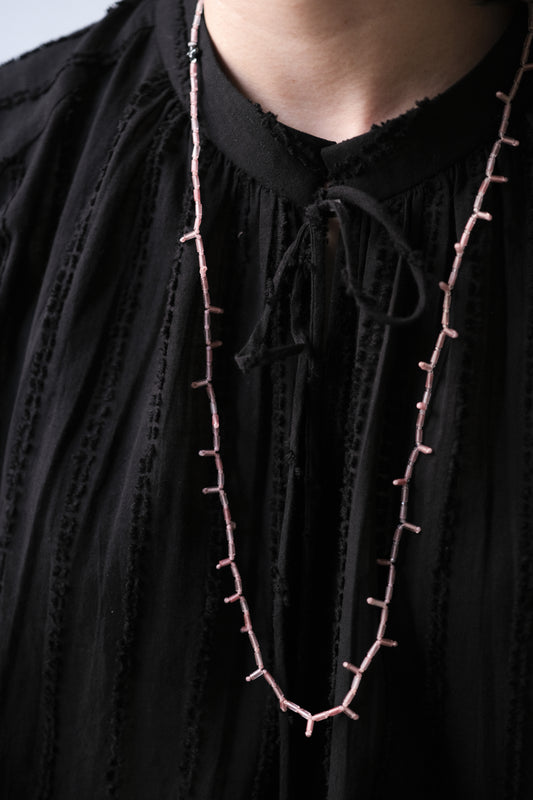 stone necklace - long (pink)