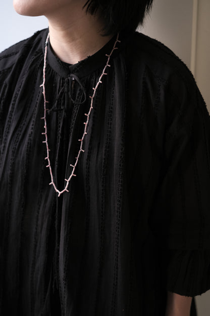 stone necklace - long (pink)