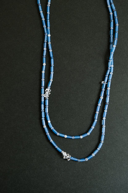 stone necklace - long (blue)