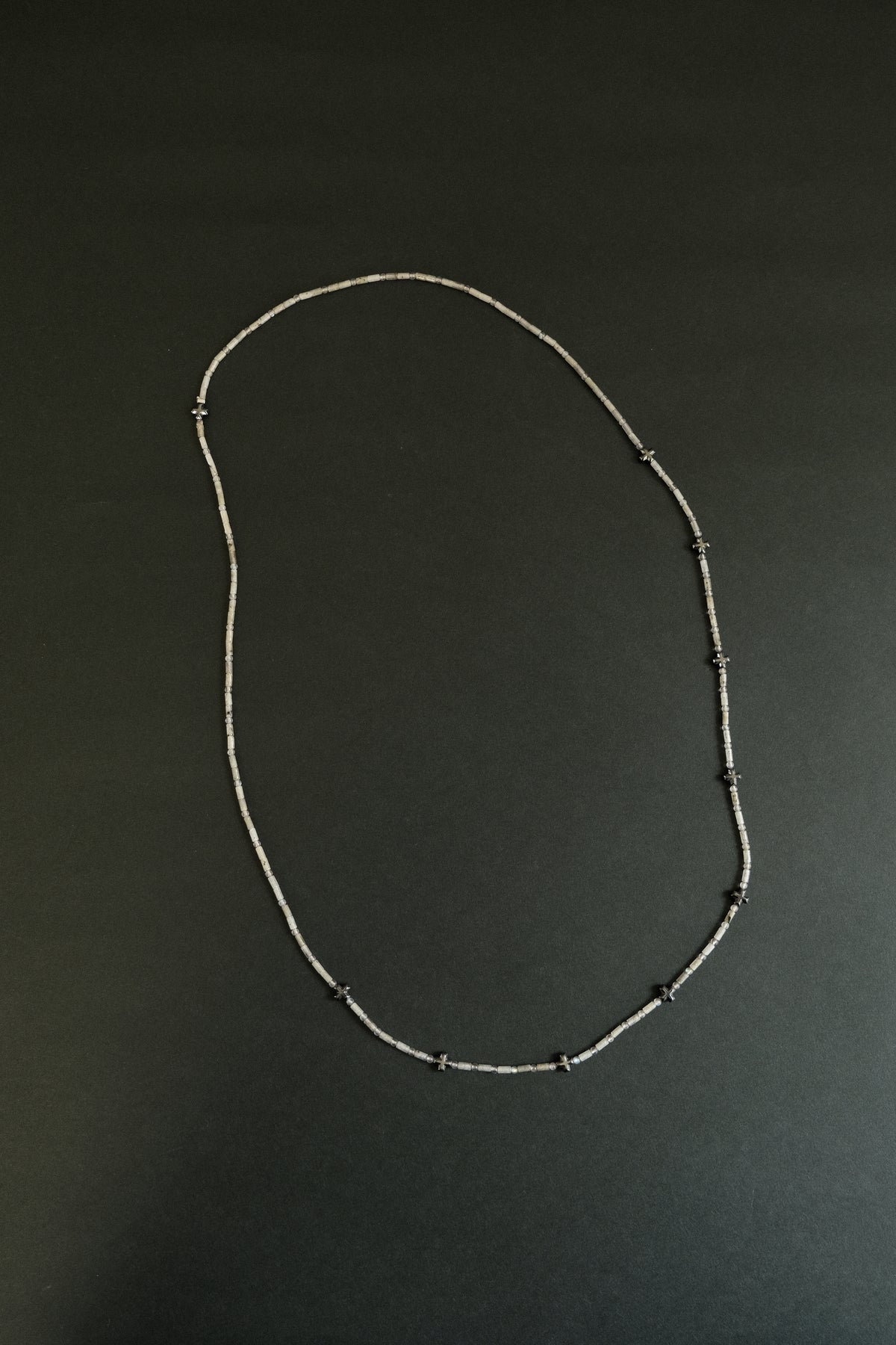 stone necklace - long (grey)