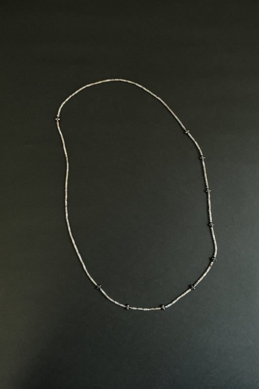 stone necklace - long (grey)