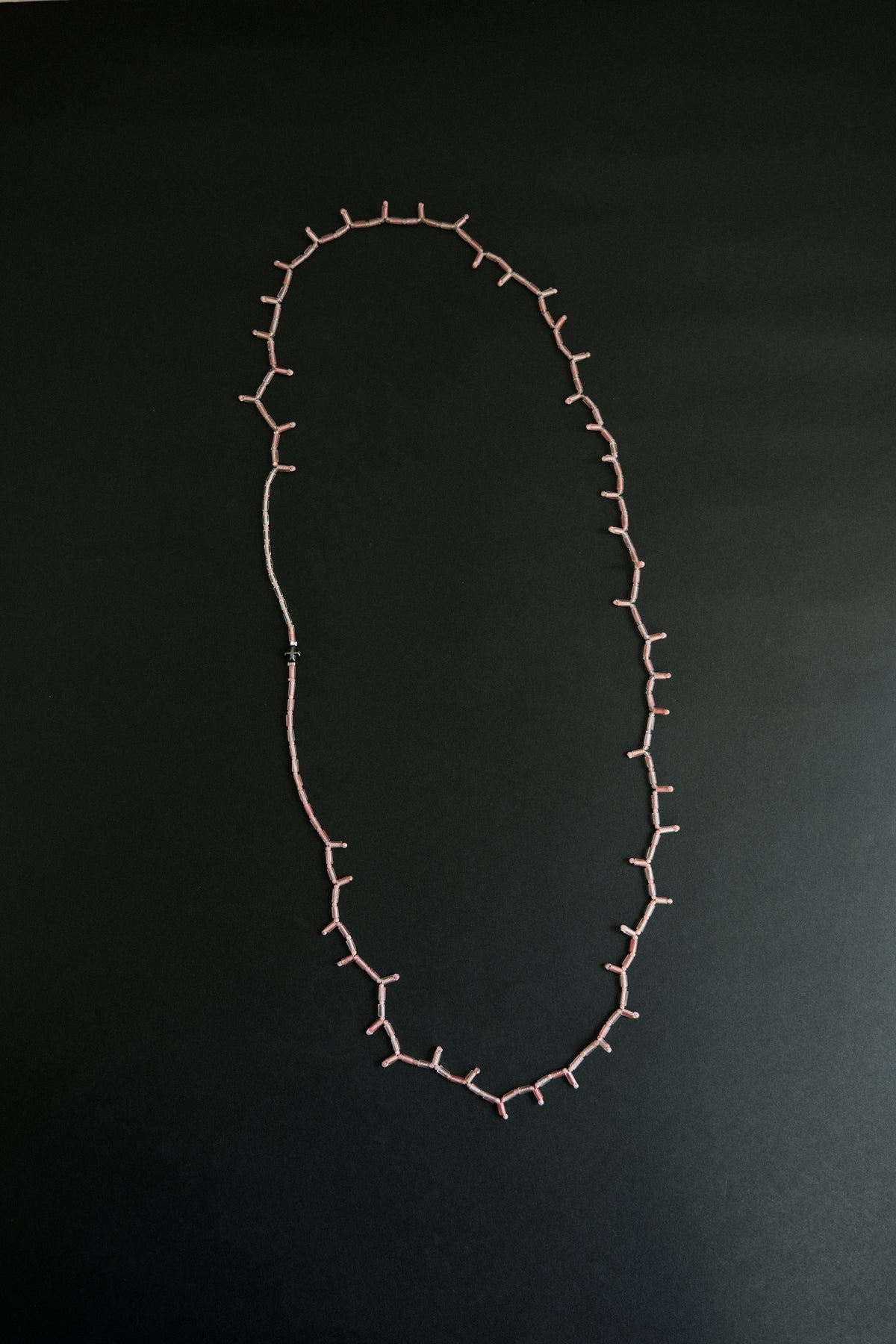 stone necklace - long (pink)
