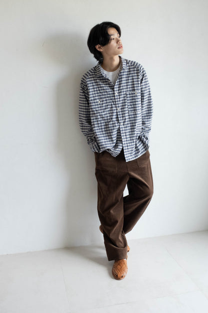 雙口袋日常襯衫 - 格紋