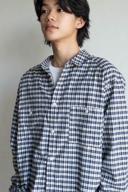 雙口袋日常襯衫 - 格紋