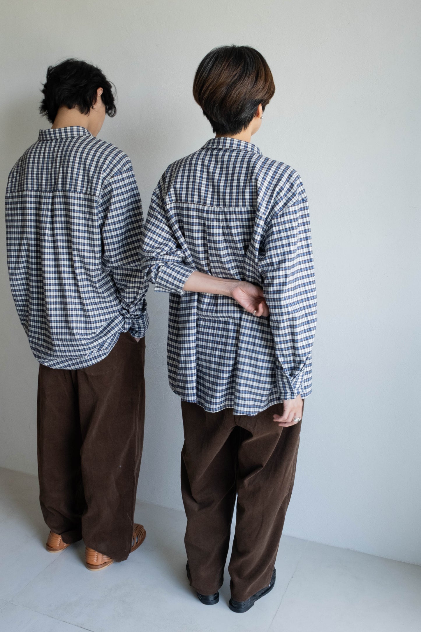 雙口袋日常襯衫 - 格紋