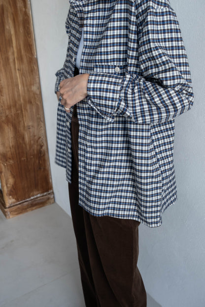 雙口袋日常襯衫 - 格紋