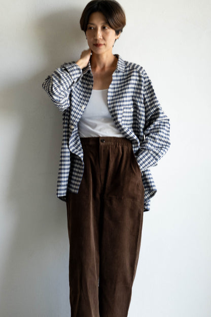 雙口袋日常襯衫 - 格紋