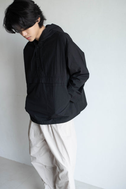 中性連帽上衣 - 黑
