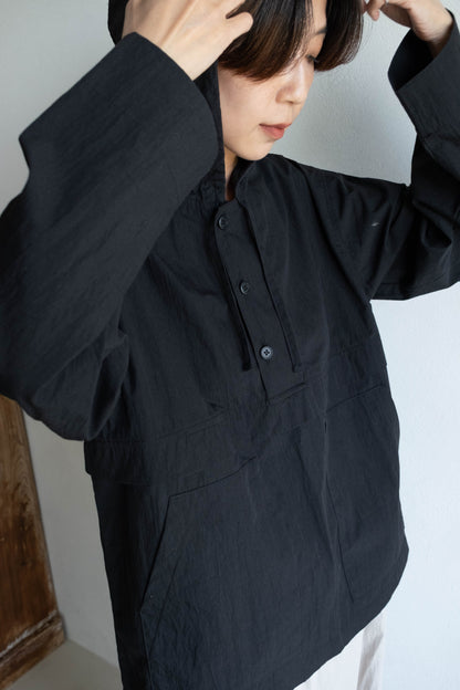 中性連帽上衣 - 黑