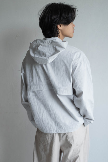 中性連帽上衣 - 淺灰