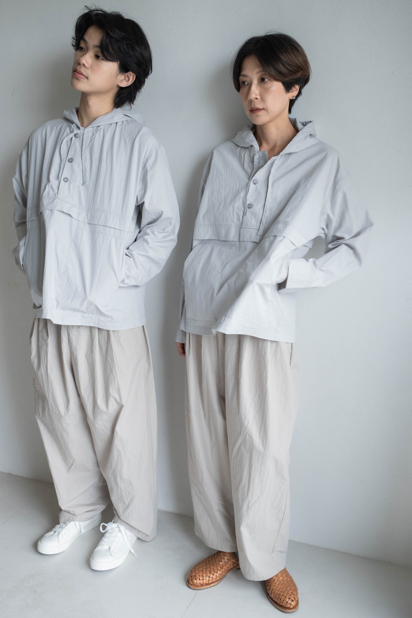 棉混紡打褶寬褲(5 colors)