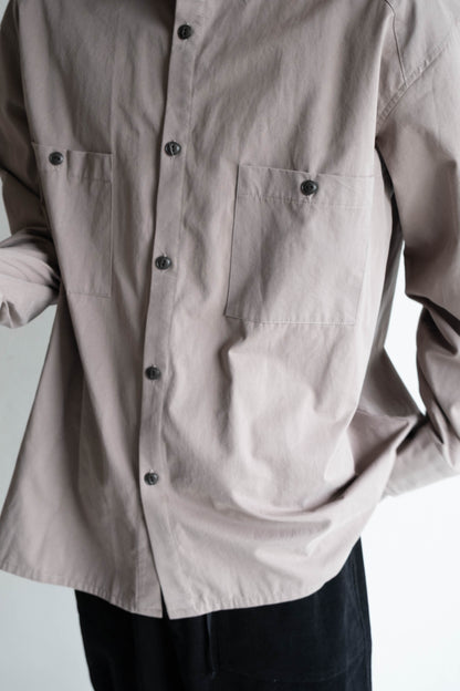 雙口袋日常襯衫 - 卡其