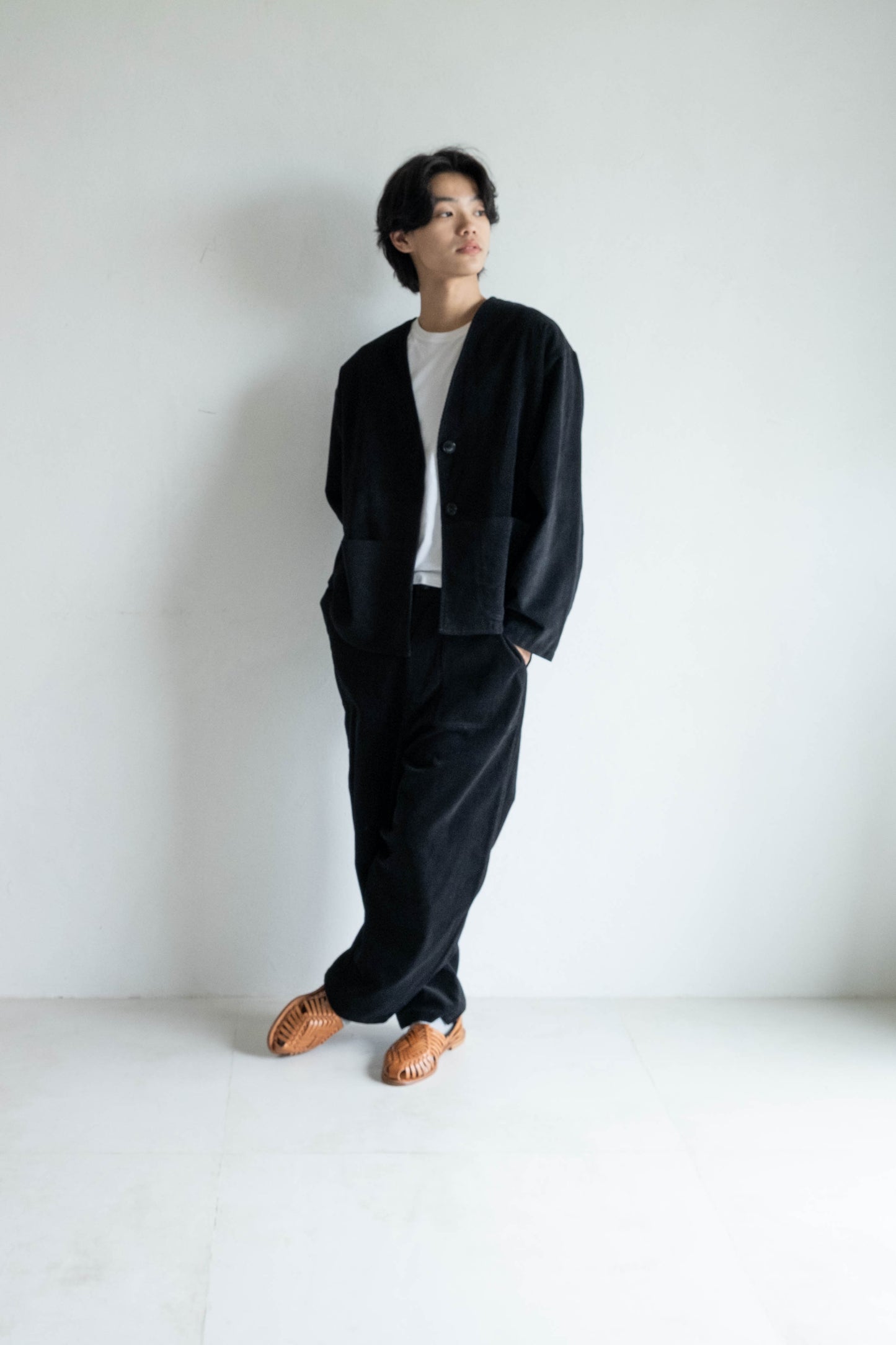 燈芯絨V領外套 (2 colors)