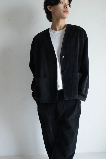 燈芯絨V領外套 (2 colors)