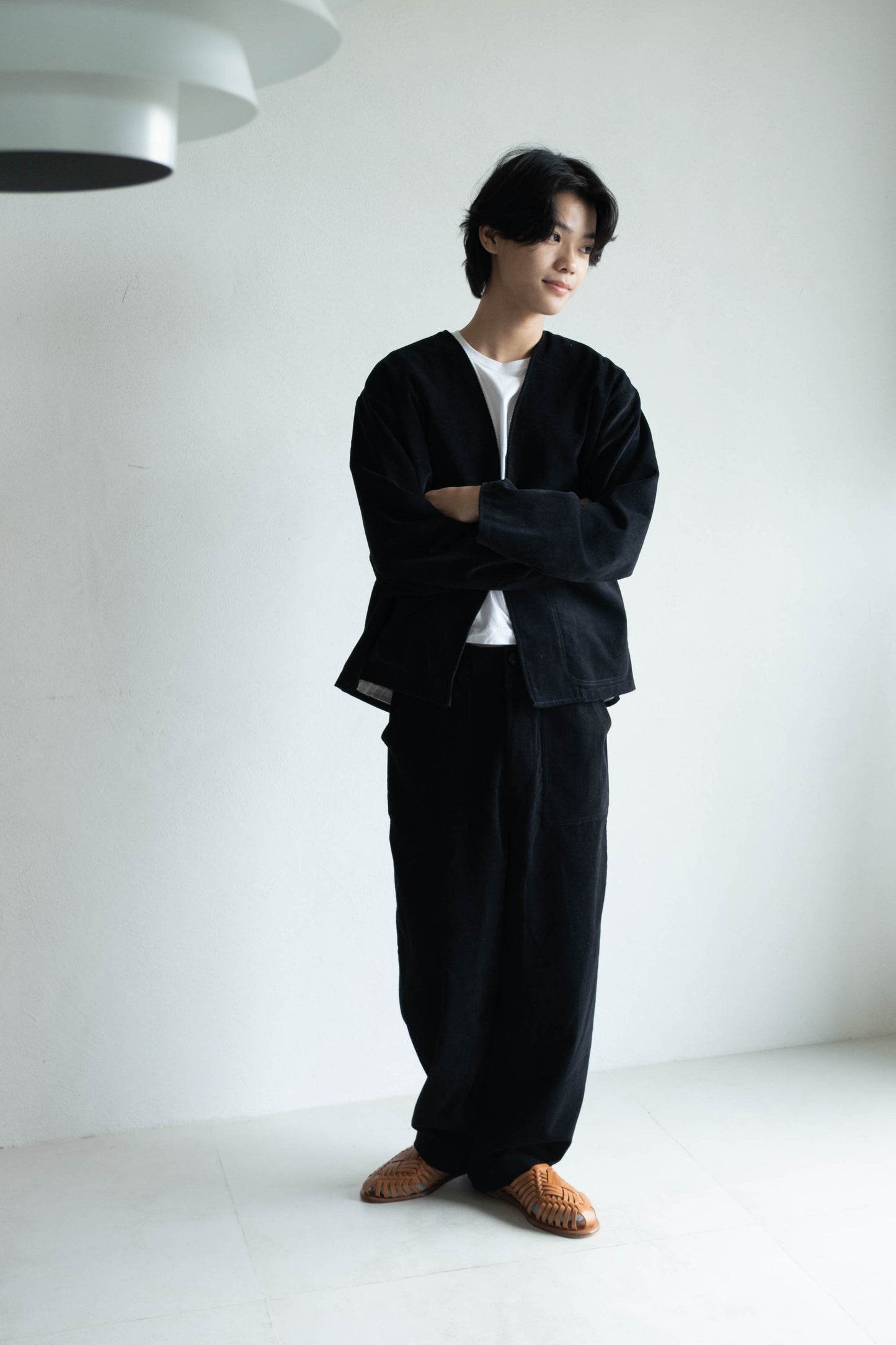 燈芯絨V領外套 (2 colors)