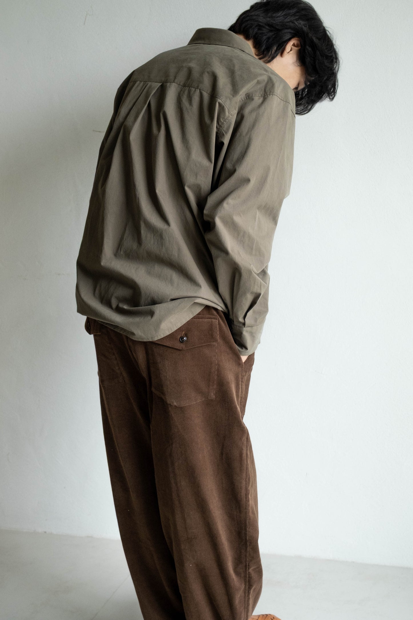 雙口袋日常襯衫 - 軍綠