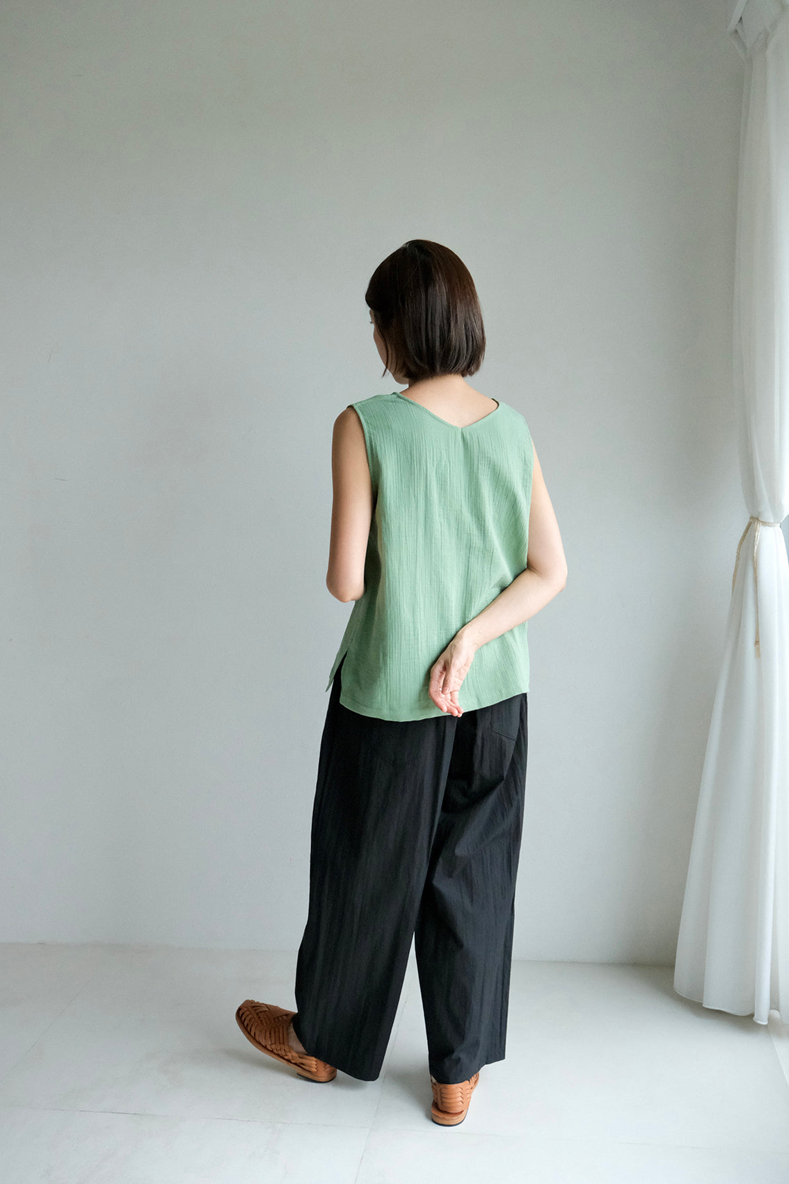 Unisex棉混紡打褶寬褲(5 colors)
