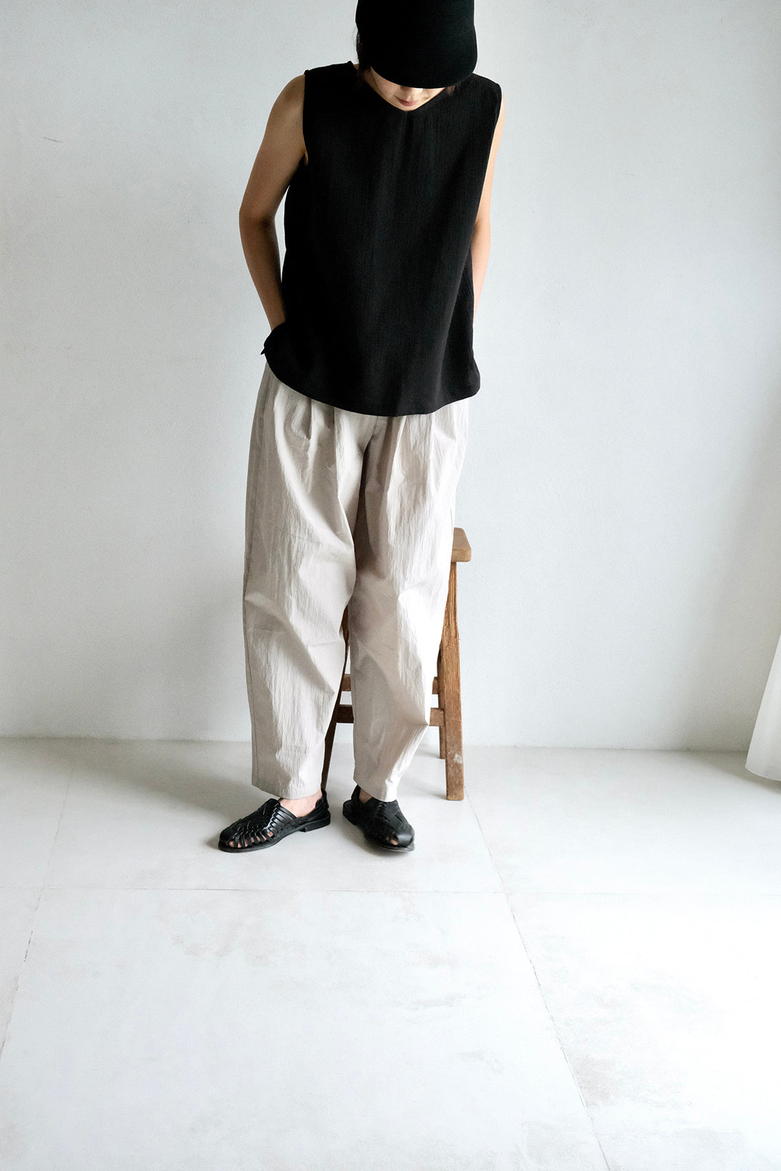 Unisex棉混紡打褶寬褲(5 colors)