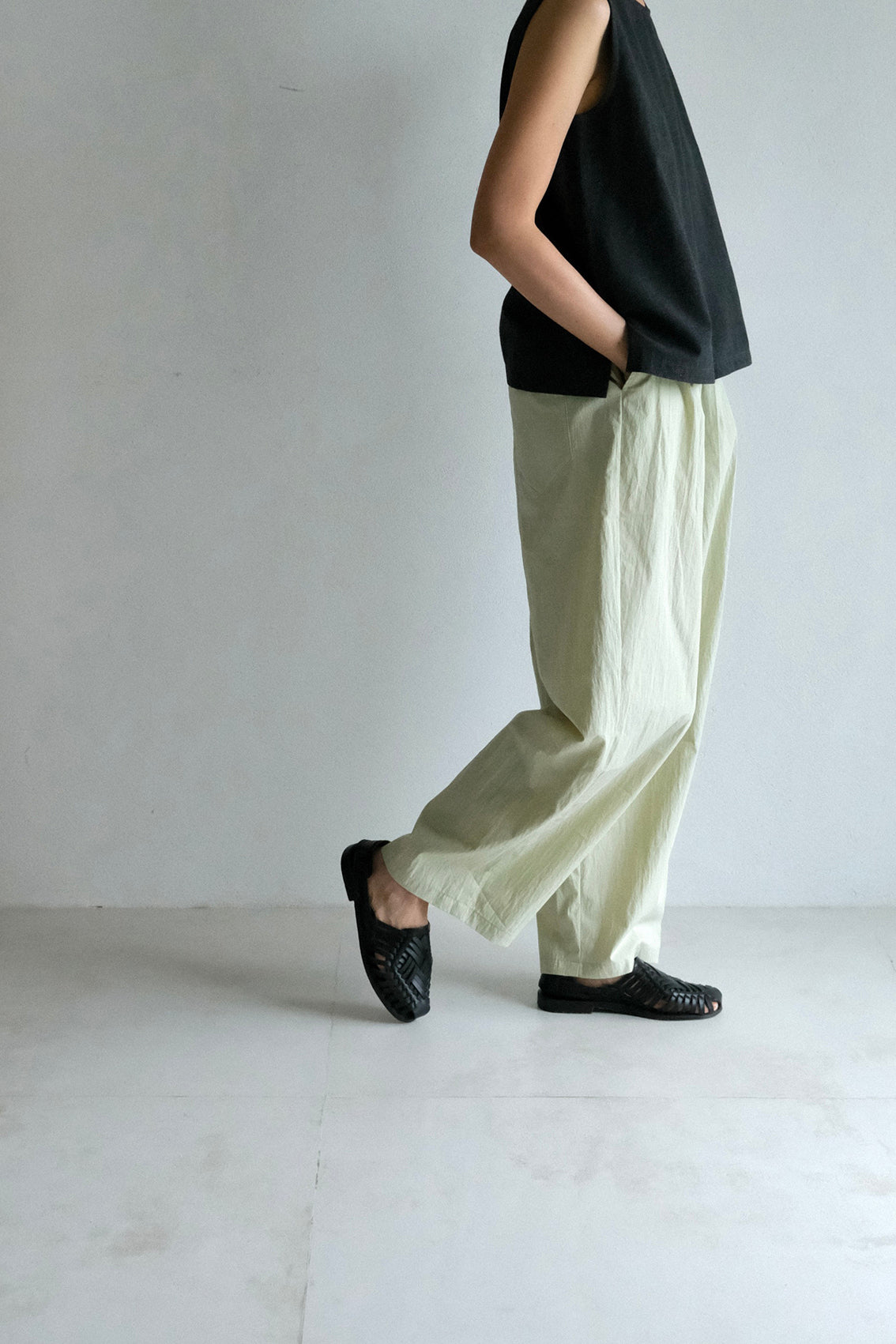 Unisex棉混紡打褶寬褲(5 colors)