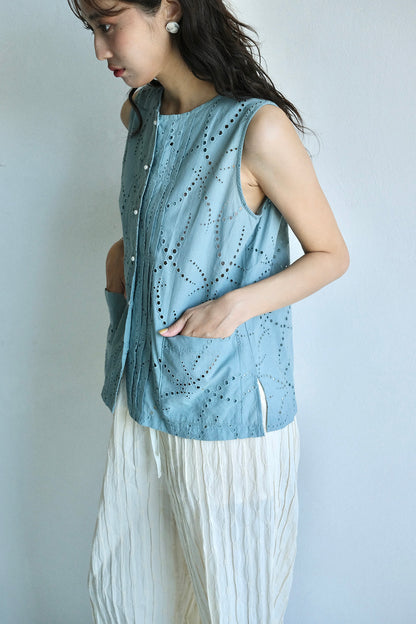 刺繡蕾絲背心 (3色)