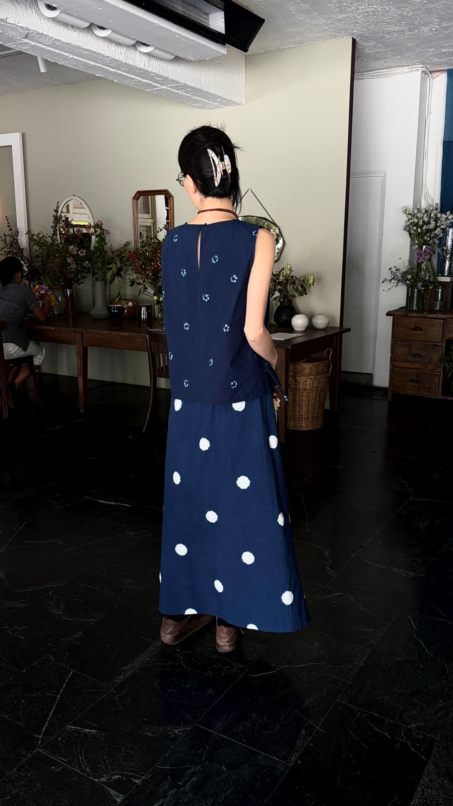 Shibori 綁帶片裙 (2 colors)