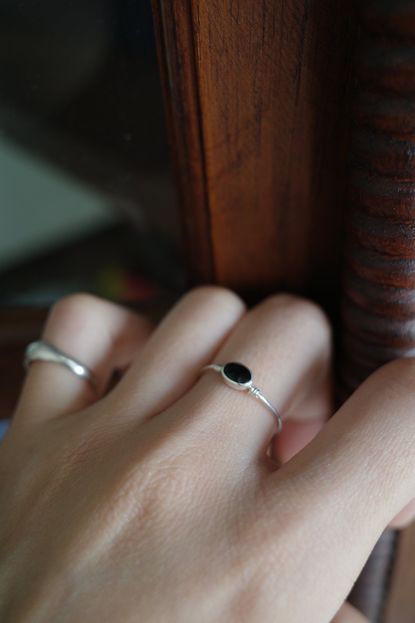 Silver Ring M002 黑瑪瑙