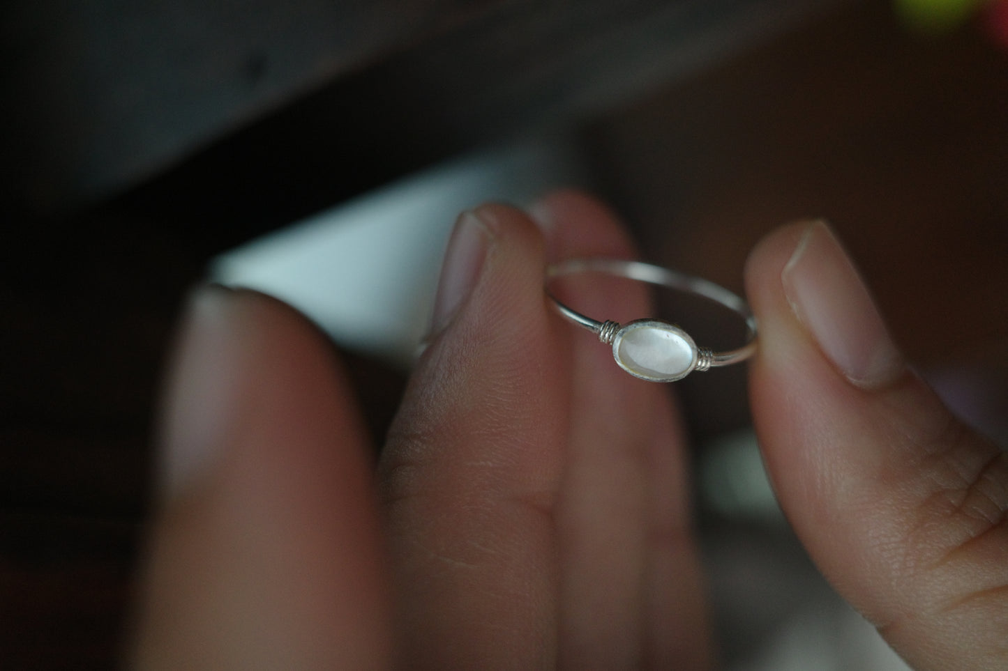 Silver Ring M002 珍珠母貝