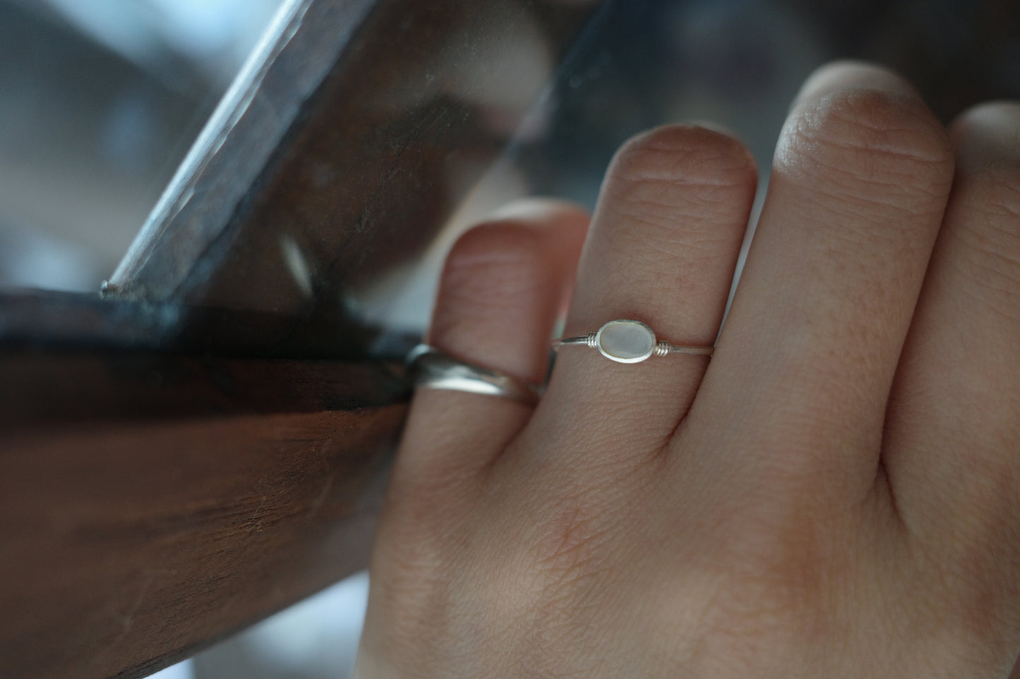 Silver Ring M002 珍珠母貝