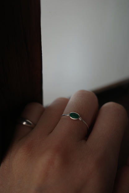 Silver Ring M002 孔雀石
