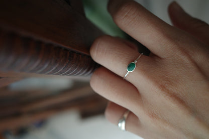 Silver Ring M002 孔雀石