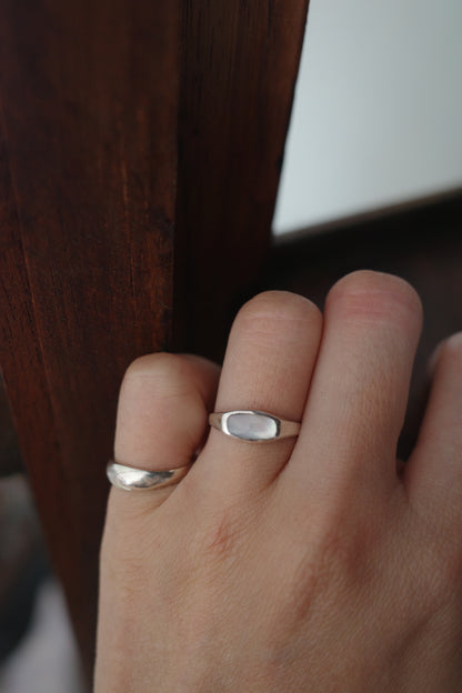 Silver Ring M001 珍珠母貝